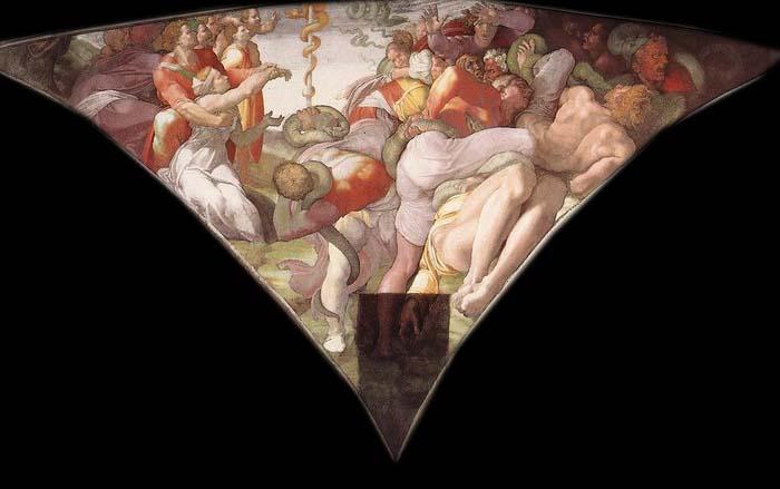 Michelangelo Buonarroti The Brazen Serpent oil painting image